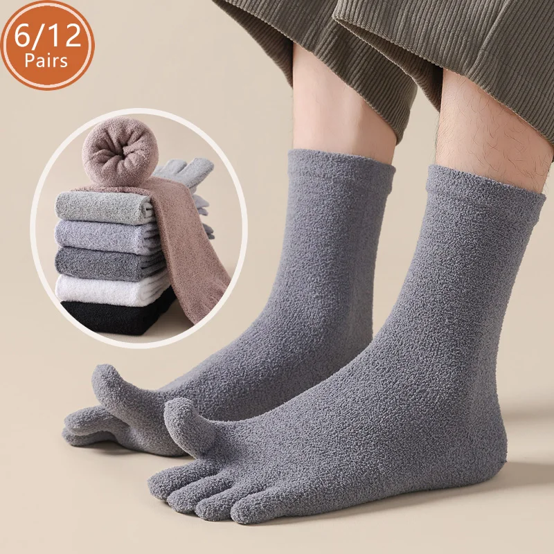 Toe Sock Split - 6/12 Pasang Kaus Kaki Tebal dengan