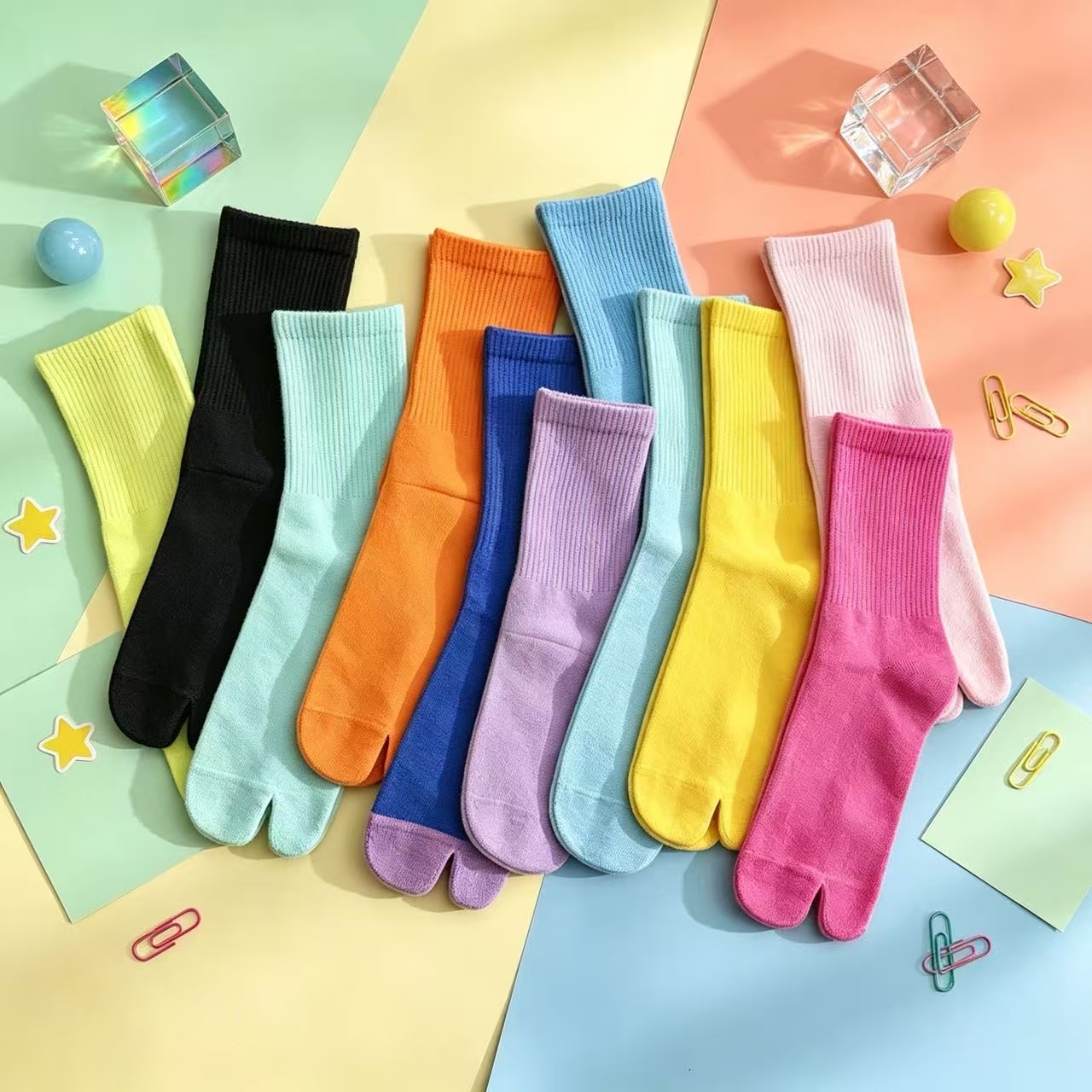 Toe Sock Split - Kaus Kaki Tabi Setinggi Betis Warna
