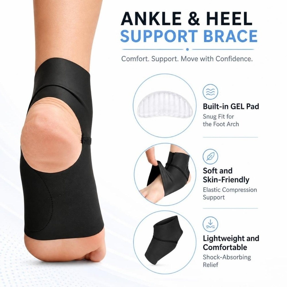 1 Pasang Alas Kaki Gel dengan  - Ankle Brace Sock ulasan dan harga